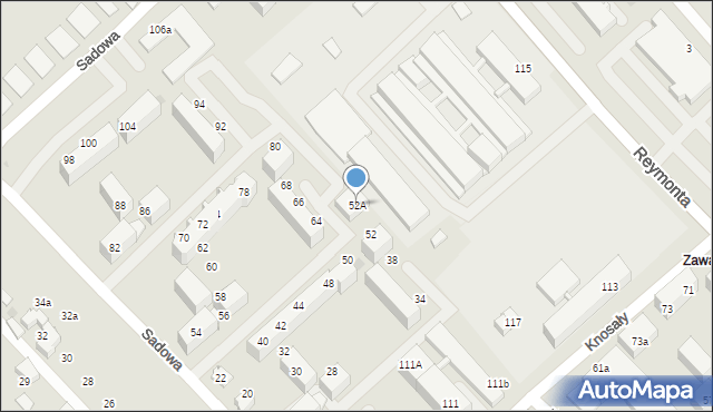 Radzionków, Sadowa, 52A, mapa Radzionków