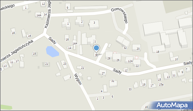 Radzyń Chełmiński, Sady, 30, mapa Radzyń Chełmiński