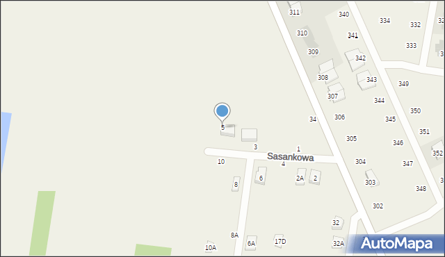 Rakowiska, Sasankowa, 5, mapa Rakowiska