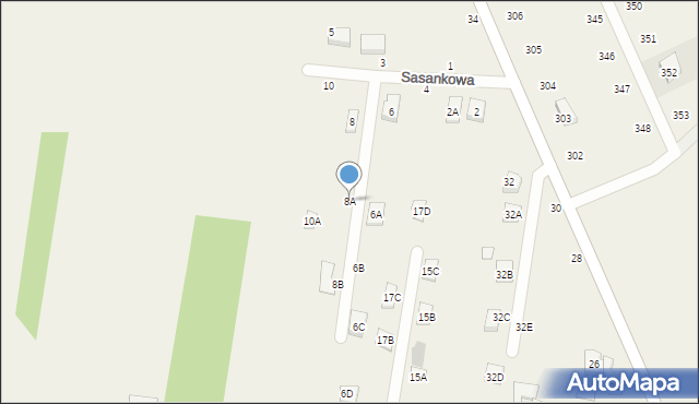 Rakowiska, Sasankowa, 8A, mapa Rakowiska