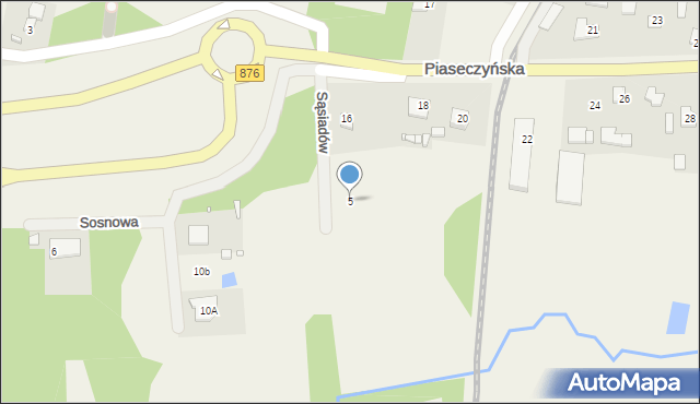 Ruda, Sąsiadów, 5, mapa Ruda