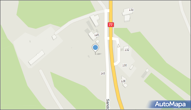 Rudnik nad Sanem, Sandomierska, 143, mapa Rudnik nad Sanem