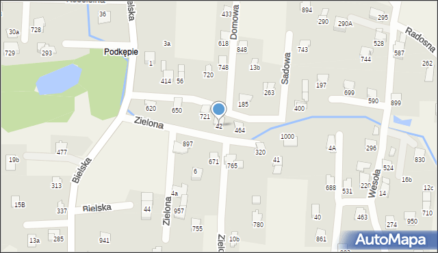 Rybarzowice, Sadowa, 42, mapa Rybarzowice