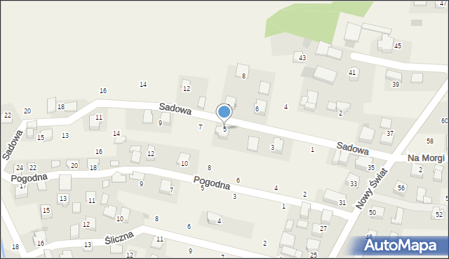 Rybna, Sadowa, 5, mapa Rybna