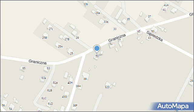 Rybnik, Sąsiedzka, 53, mapa Rybnika