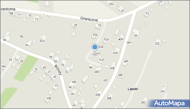 Rybnik, Sąsiedzka, 61C, mapa Rybnika