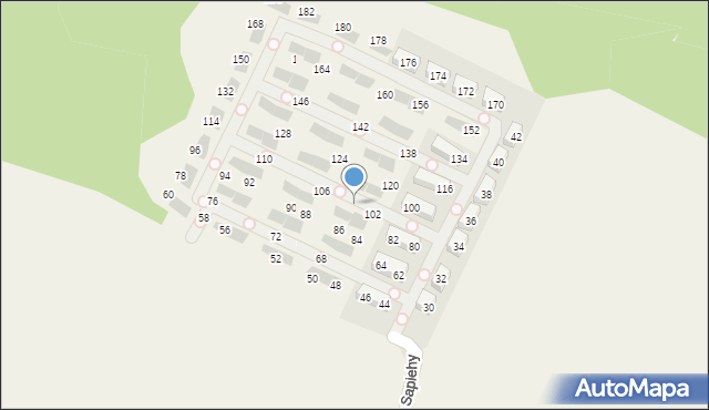 Rząska, Sapiehy Adama, kard., 104, mapa Rząska