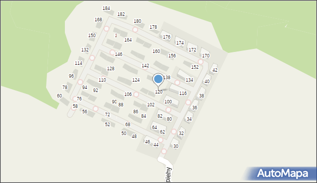 Rząska, Sapiehy Adama, kard., 120, mapa Rząska