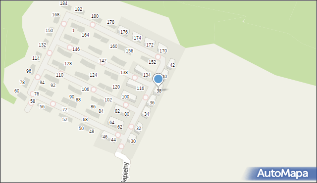 Rząska, Sapiehy Adama, kard., 38, mapa Rząska