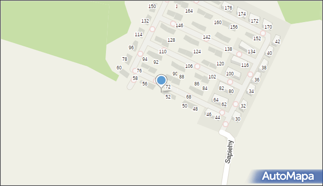 Rząska, Sapiehy Adama, kard., 54, mapa Rząska