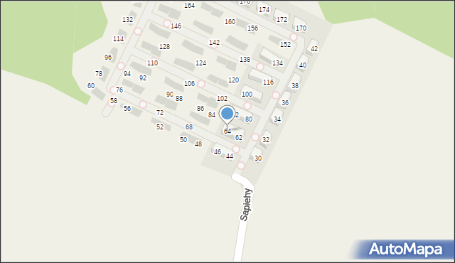 Rząska, Sapiehy Adama, kard., 64, mapa Rząska