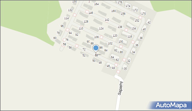 Rząska, Sapiehy Adama, kard., 68, mapa Rząska