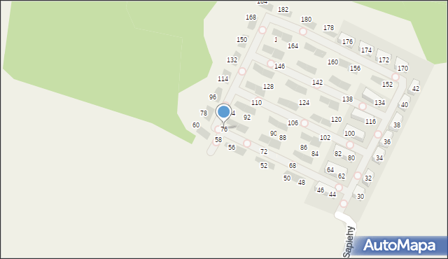 Rząska, Sapiehy Adama, kard., 76, mapa Rząska