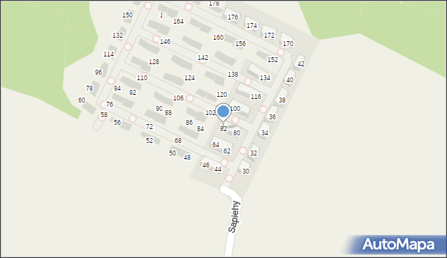 Rząska, Sapiehy Adama, kard., 82, mapa Rząska