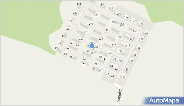 Rząska, Sapiehy Adama, kard., 88, mapa Rząska