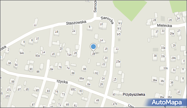 Rzeszów, Sanocka, 18, mapa Rzeszów