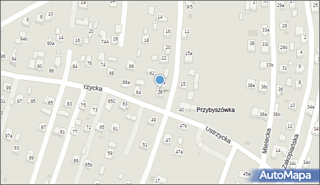 Rzeszów, Sanocka, 26, mapa Rzeszów