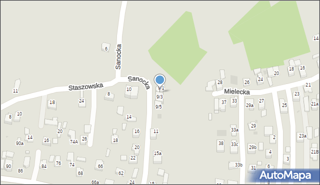 Rzeszów, Sanocka, 9/2, mapa Rzeszów