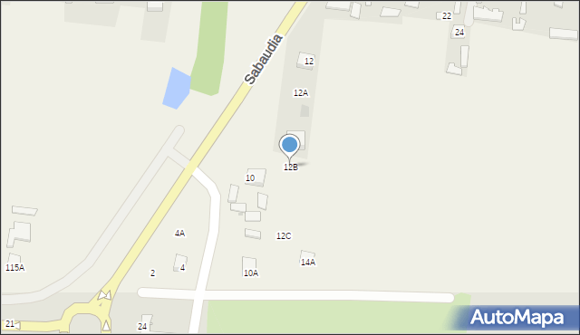 Sabaudia, Sabaudia, 12B, mapa Sabaudia