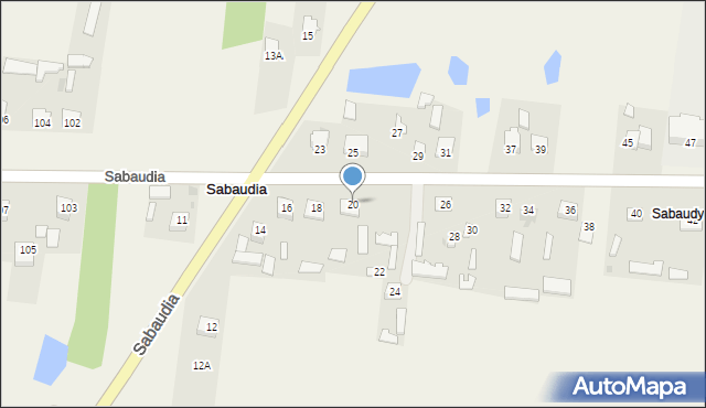 Sabaudia, Sabaudia, 20, mapa Sabaudia