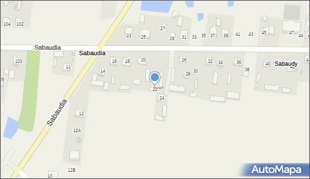 Sabaudia, Sabaudia, 22, mapa Sabaudia