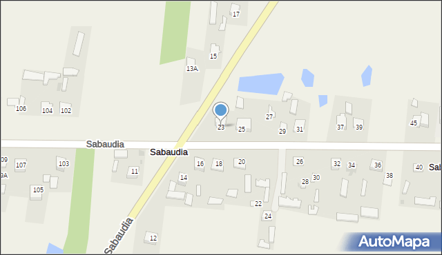 Sabaudia, Sabaudia, 23, mapa Sabaudia