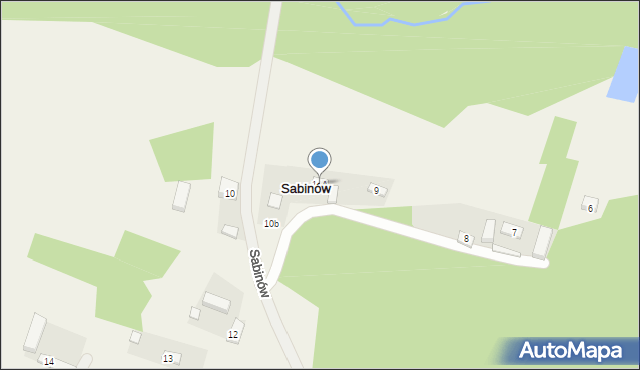 Sabinów, Sabinów, 10A, mapa Sabinów