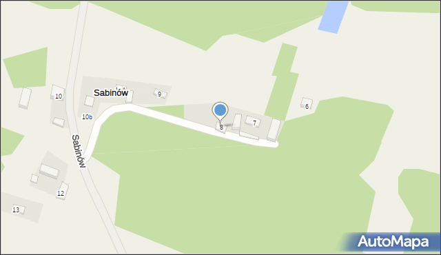 Sabinów, Sabinów, 8, mapa Sabinów