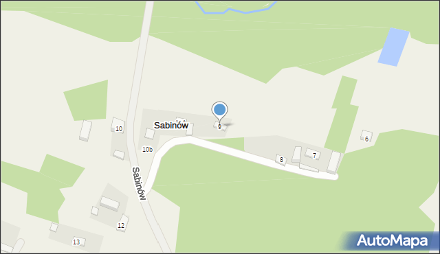 Sabinów, Sabinów, 9, mapa Sabinów