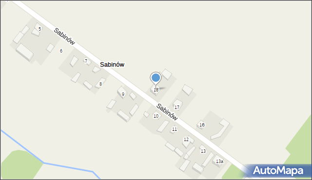 Sabinów, Sabinów, 18, mapa Sabinów