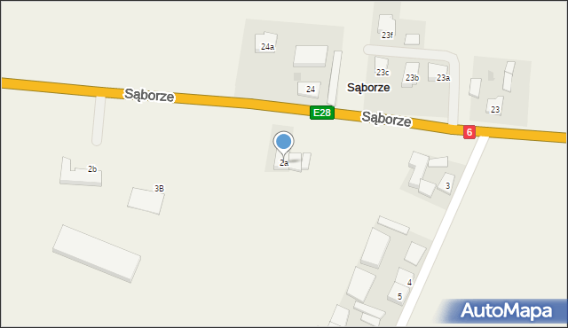 Sąborze, Sąborze, 2a, mapa Sąborze