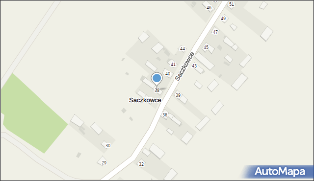 Saczkowce, Saczkowce, 38, mapa Saczkowce