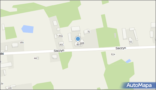 Saczyn, Saczyn, 60, mapa Saczyn