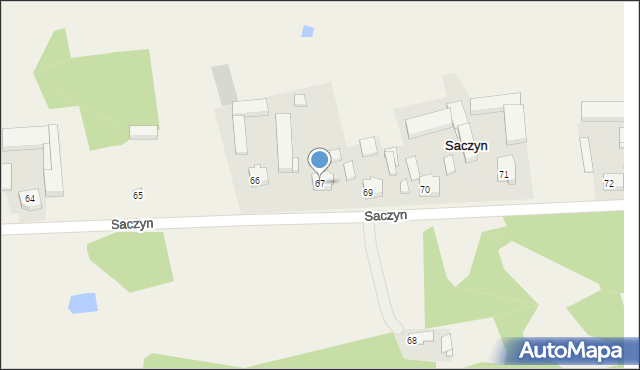 Saczyn, Saczyn, 67, mapa Saczyn