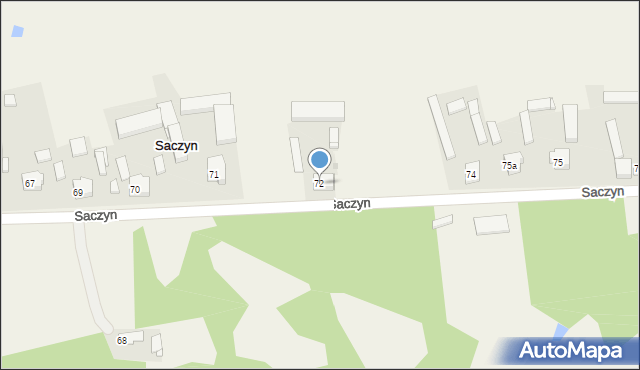 Saczyn, Saczyn, 72, mapa Saczyn