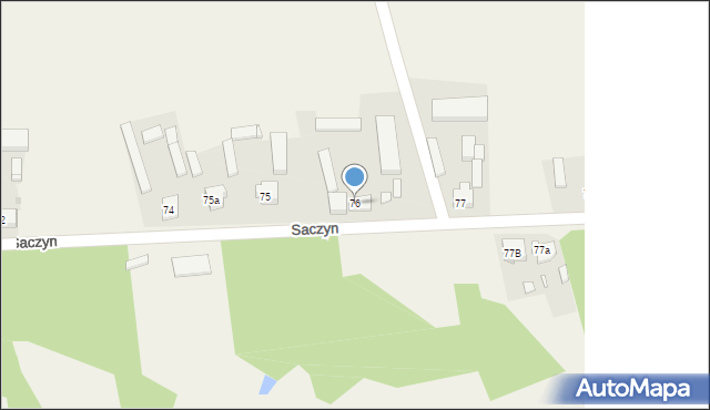 Saczyn, Saczyn, 76, mapa Saczyn