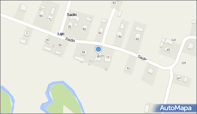 Sadki, Sadki, 57, mapa Sadki