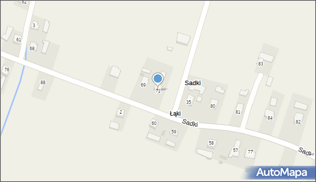 Sadki, Sadki, 71, mapa Sadki