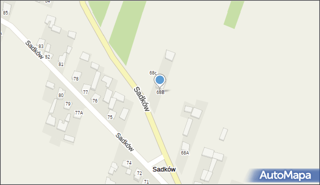 Sadków, Sadków, 68B, mapa Sadków