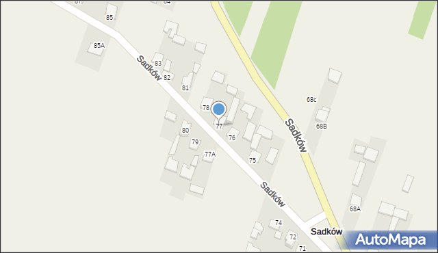 Sadków, Sadków, 77, mapa Sadków