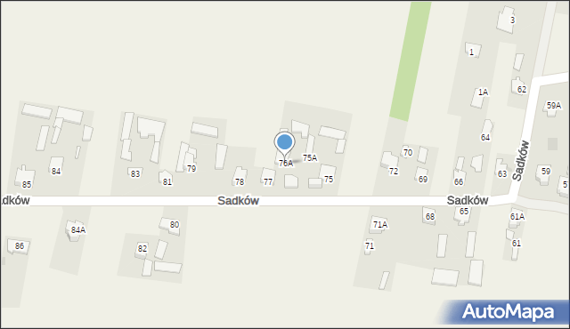 Sadków, Sadków, 76A, mapa Sadków