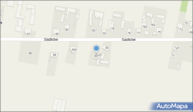 Sadków, Sadków, 82, mapa Sadków