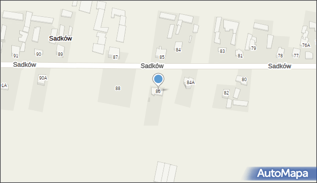 Sadków, Sadków, 86, mapa Sadków