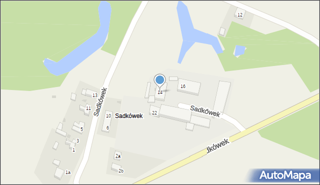 Sadków, Sadkówek, 14, mapa Sadków