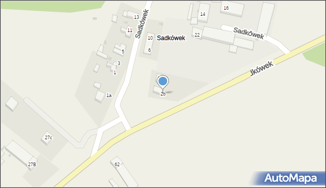 Sadków, Sadkówek, 2b, mapa Sadków