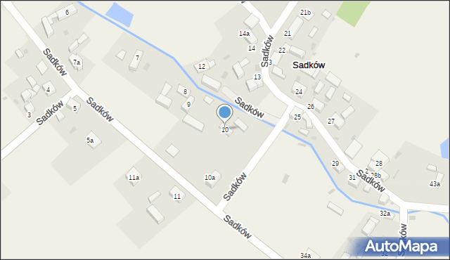 Sadków, Sadków, 10, mapa Sadków