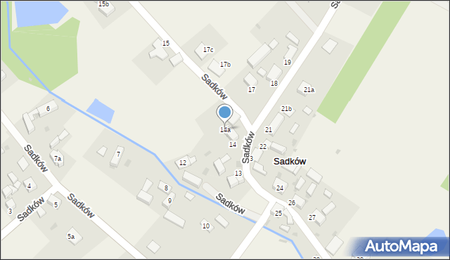 Sadków, Sadków, 14a, mapa Sadków