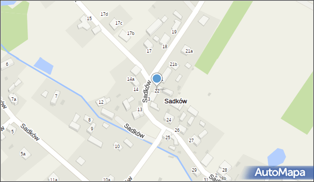 Sadków, Sadków, 22, mapa Sadków