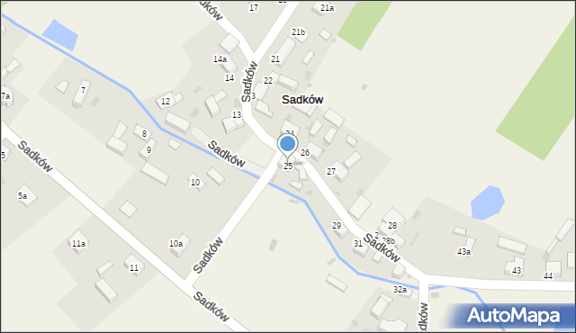 Sadków, Sadków, 25, mapa Sadków