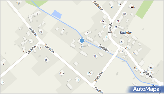 Sadków, Sadków, 9, mapa Sadków